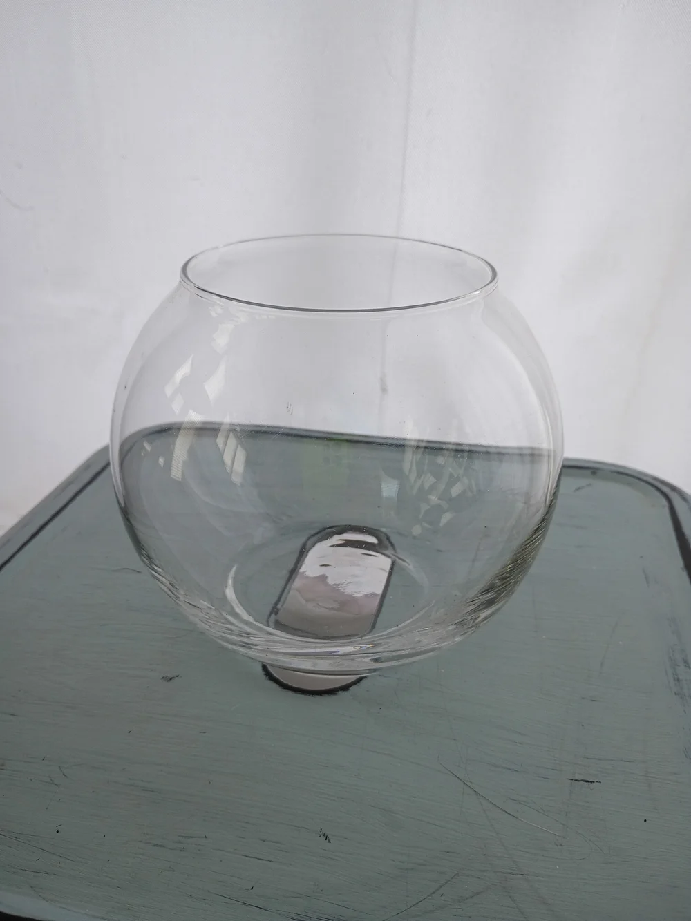 Clear Glass Bubble Bowl Vase Round Table Decor Centerpiece 5
